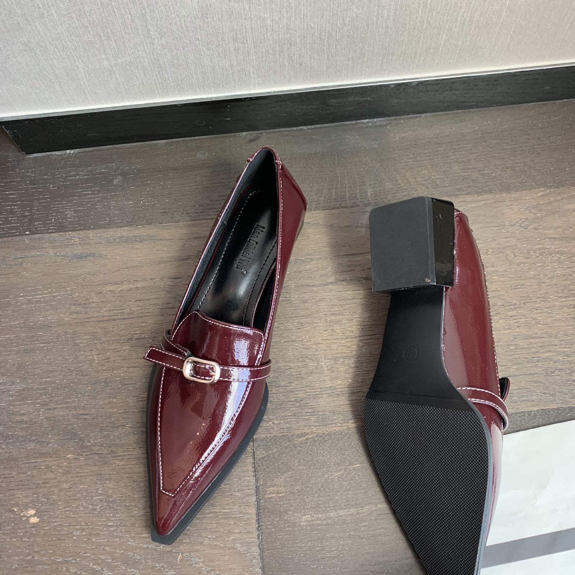 Stylish Chunky Heel Pointed Toe Shoes - CasualFlowshop