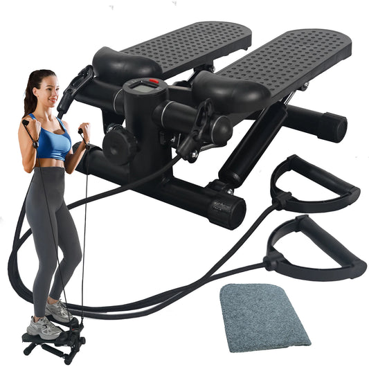 Mini Stair Stepper with LCD & Resistance Bands - CasualFlowshop