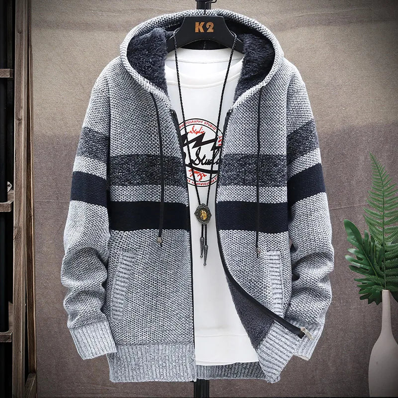 Image of Cardigan Large Coat for Men - Casualflowshop