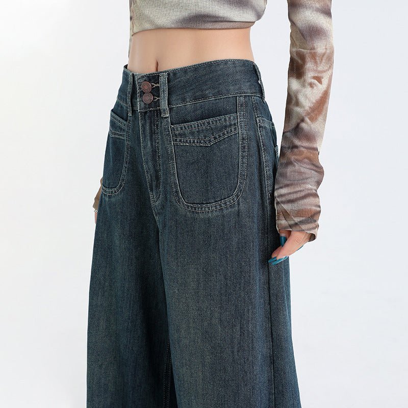 Women's High Waist Flare Jeans – Retro Look - CasualFlowshop