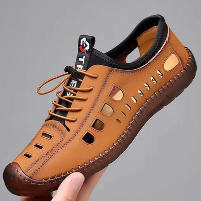Sandalias Casuales de Verano para Hombre – Transpirables con Diseño Hueco y Suela Plana

