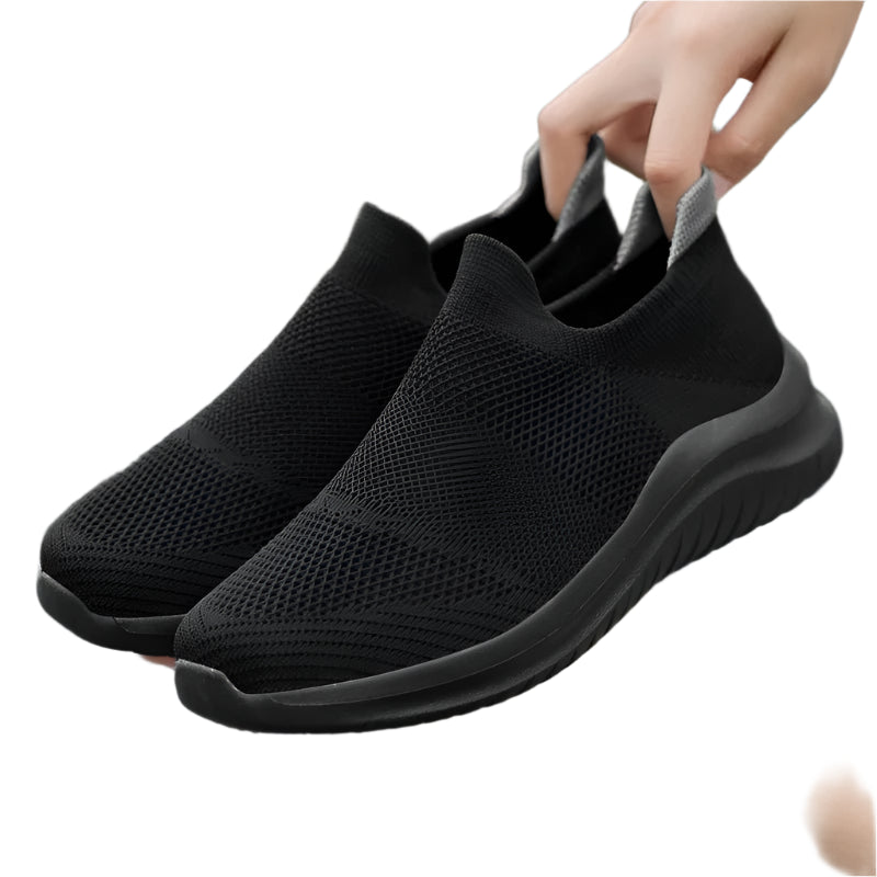 Unisex Anti-Slip Outdoor Loafers in Allblack – lightweight, cushioned, and durable shoes for everyday use and stability on any terrain