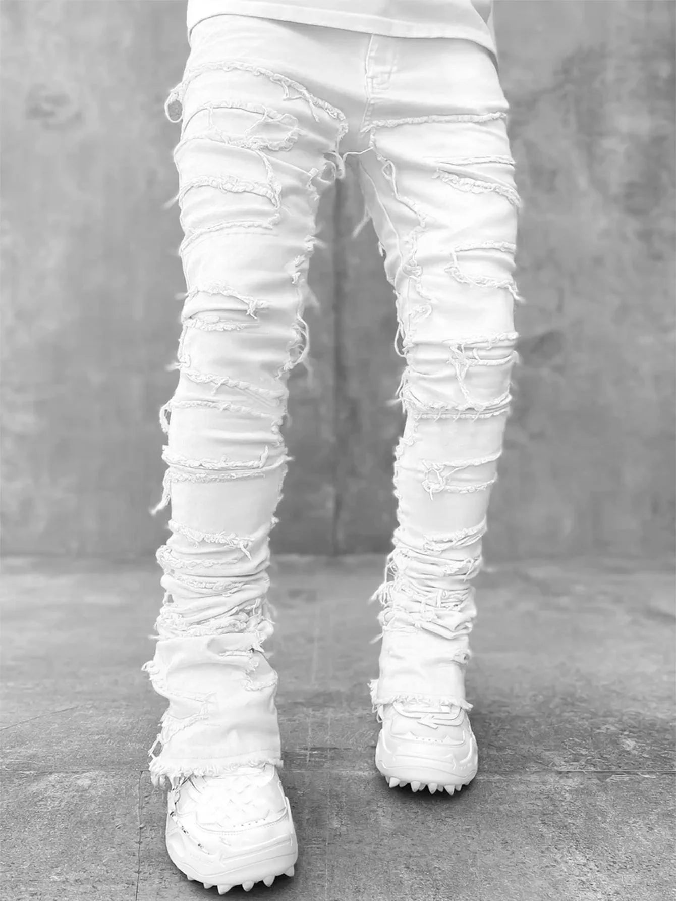 image of the Men's Creative Tassel Straight Leg Jeans - Casualflowshop