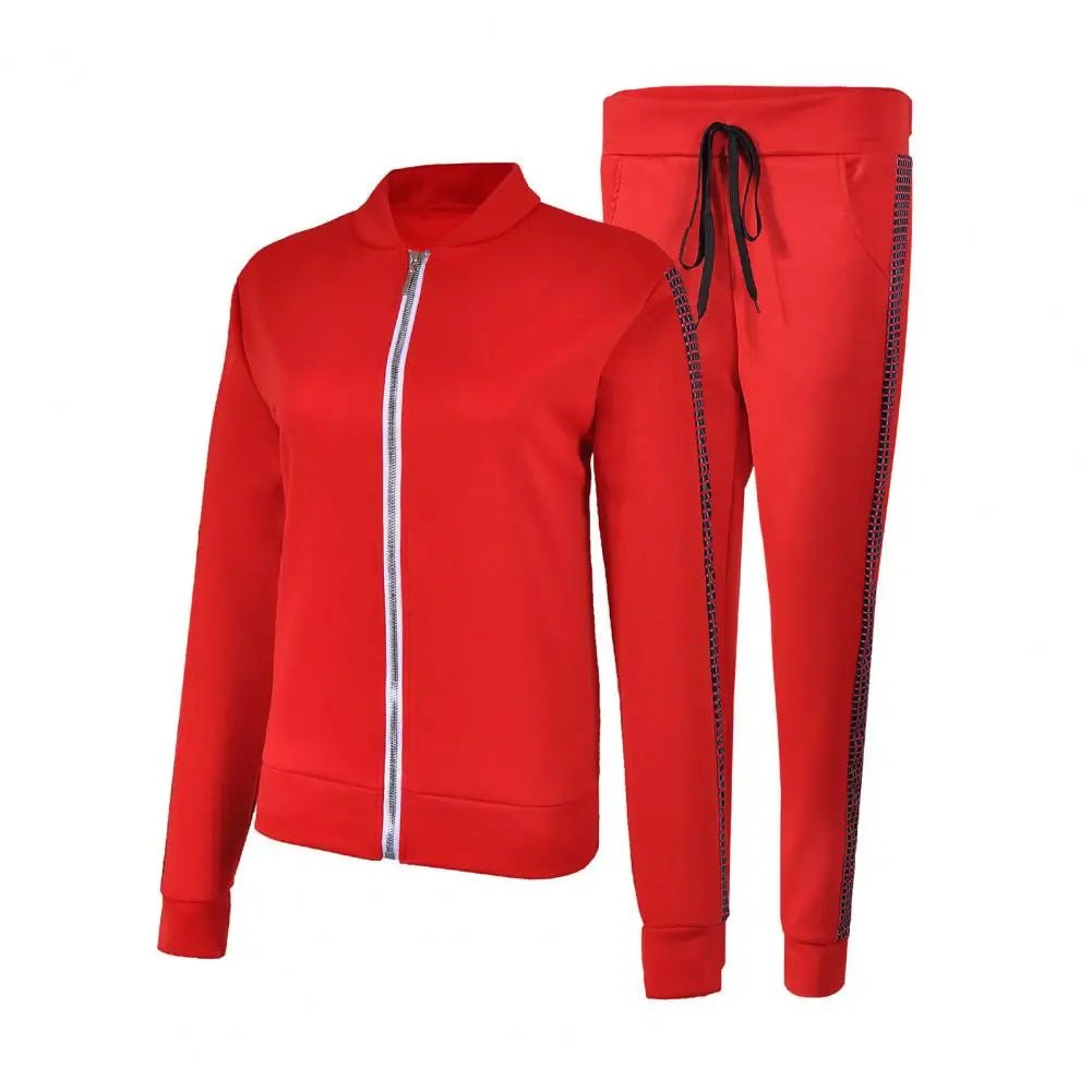 Women's Athleisure Set – Dot Turtleneck Sweatshirt & Slim Joggers | CasualFlowshop