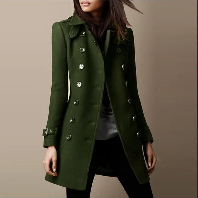 Wear Elegant with Women's Vintage Long Sleeve Coats - CasualFlowshop