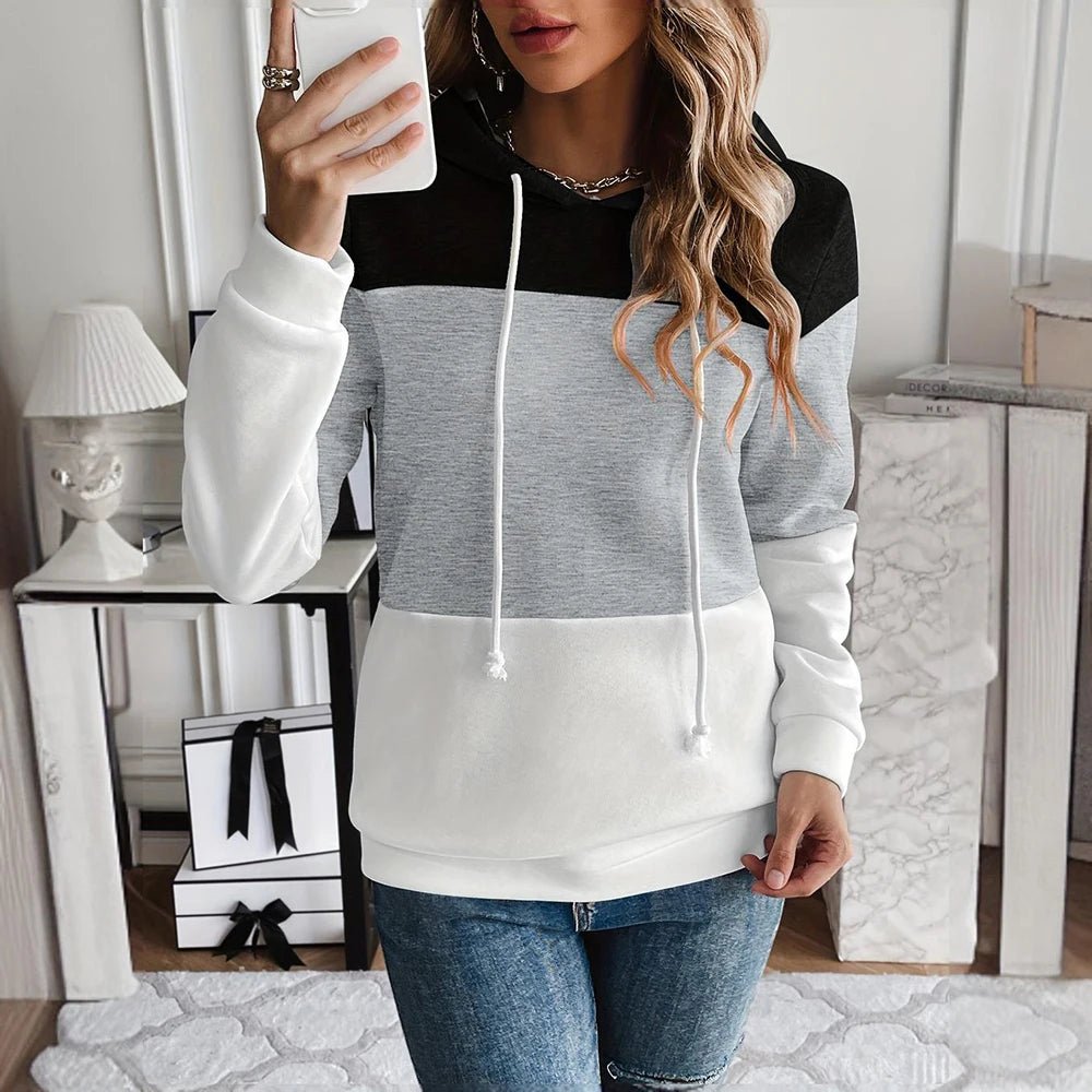 Women's Stripe - Detailed Hoodie and Pants Combo - CasualFlowshop