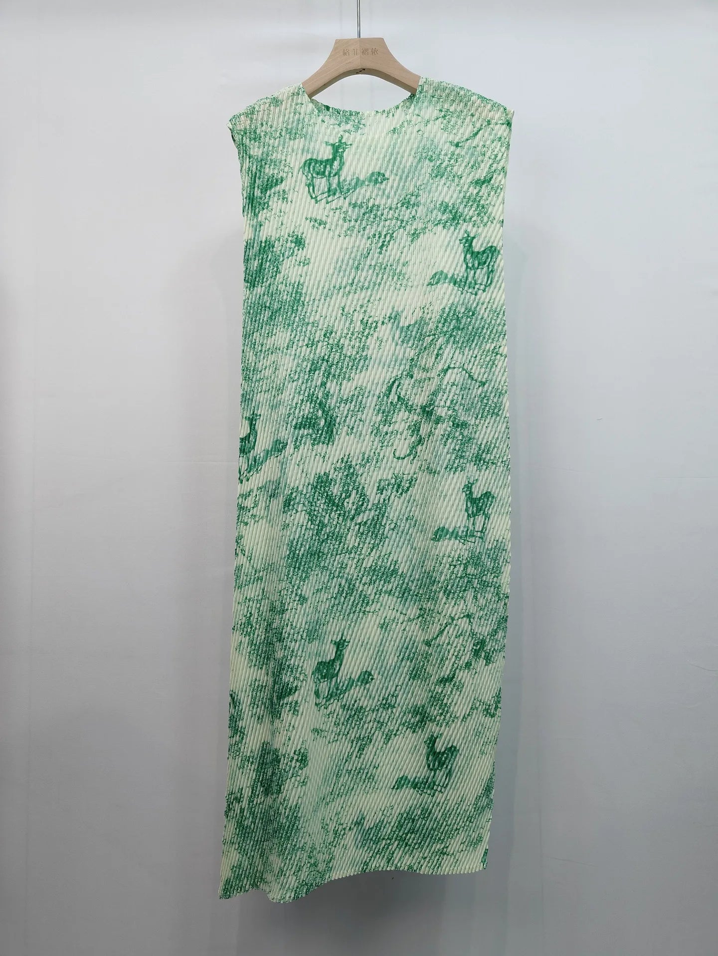 CasualFlowshop Blue Marble Pleated Midi Dress - Art - Inspired Elegance - CasualFlowshop