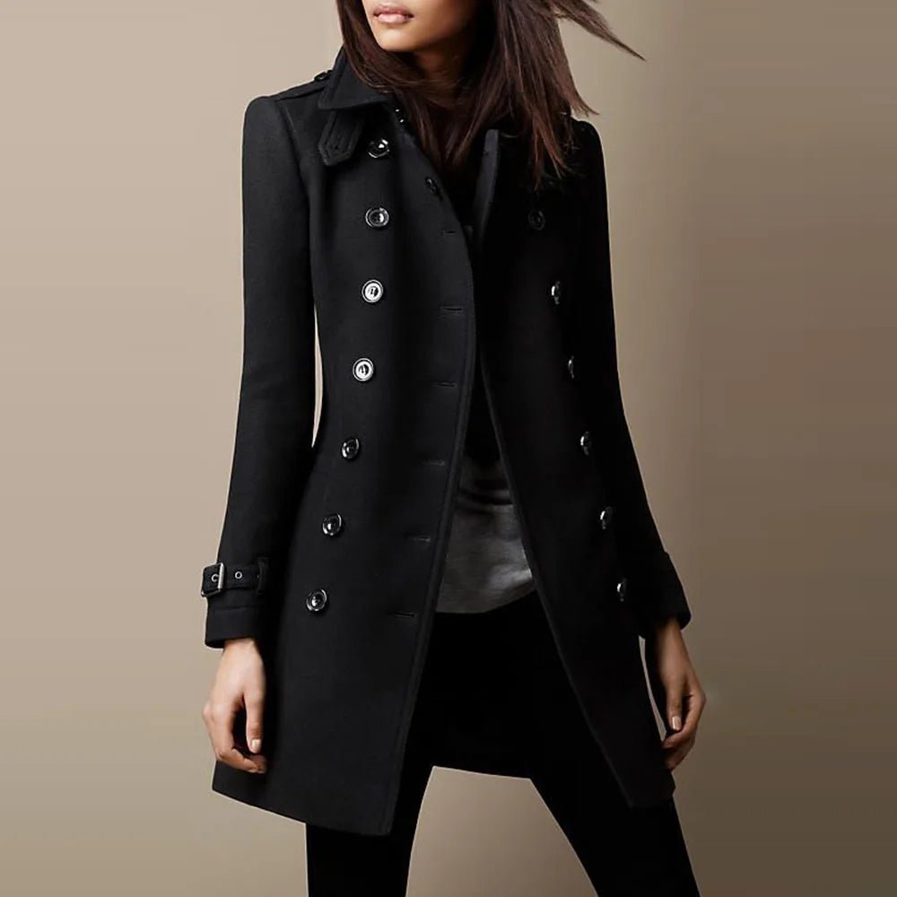 Wear Elegant with Women's Vintage Long Sleeve Coats - CasualFlowshop