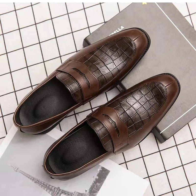 Luxury New Men's British Crocodile Shoes - CasualFlowshop