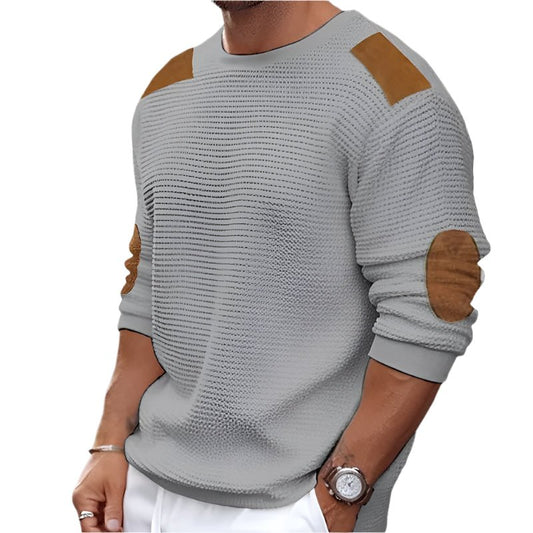 Waffle Print Pullover – Bold & Cozy Vibes - CasualFlowshop