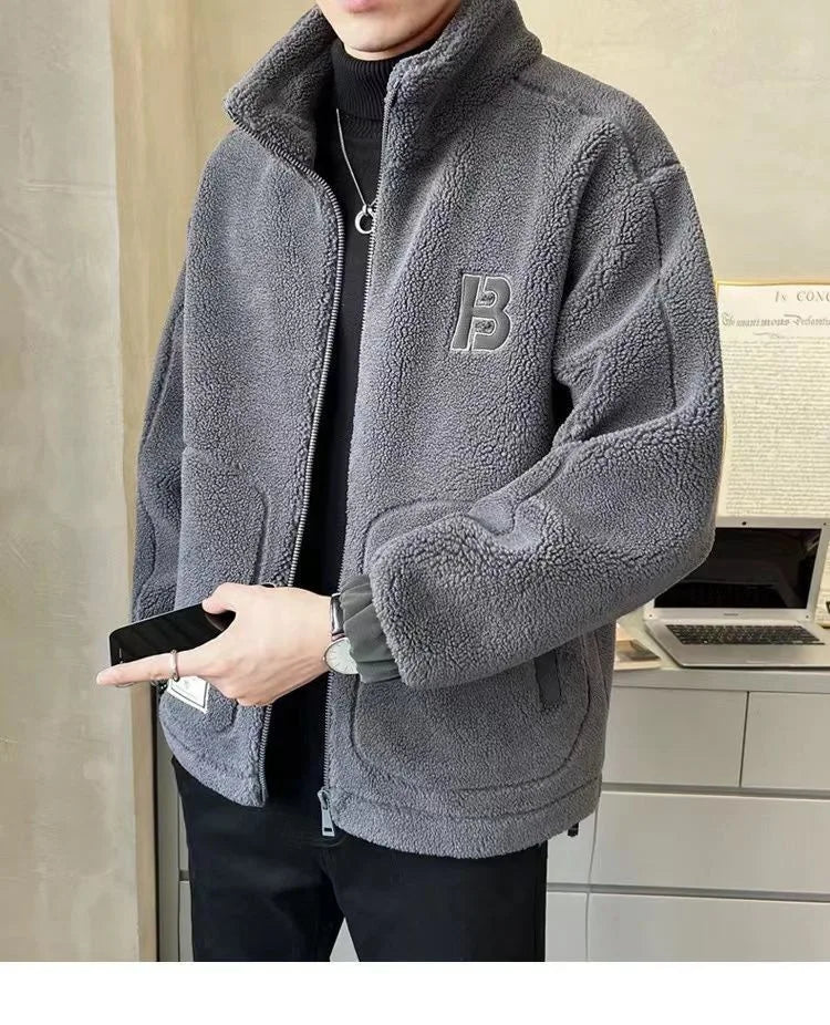Trendy Male Oversized Jacket Coat - Stylish and comfortable outerwear for casual wear.