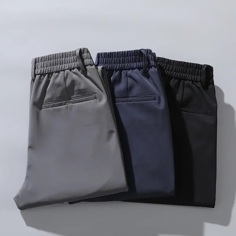 Men’s Black Stretch Casual Pants – Tailored Comfort for Everyday Style - CasualFlowshop