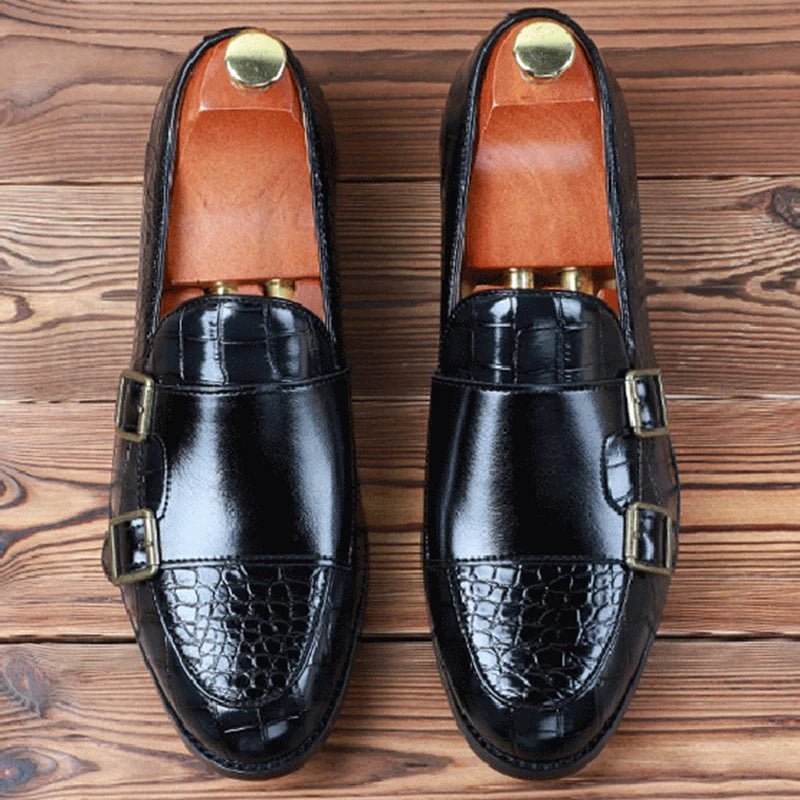 Luxury Crocodile Pattern Loafers for Men - CasualFlowshop