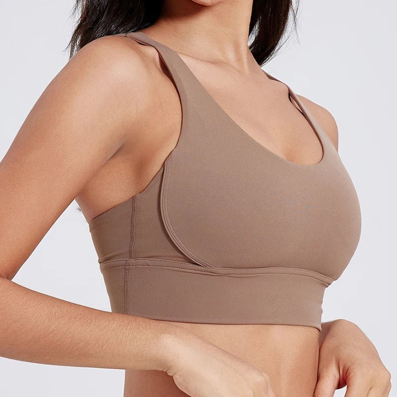 2Pcs Crisscross Sports Bra Set – Breathable & Supportive Fitness Wear for Women - CasualFlowshop