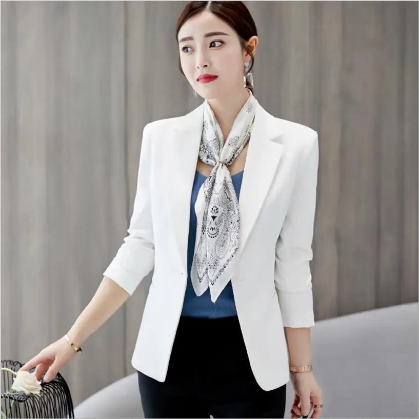 Elegant blazer and pant set styled separately, showcasing the versatility of the pieces for casual and formal outfits