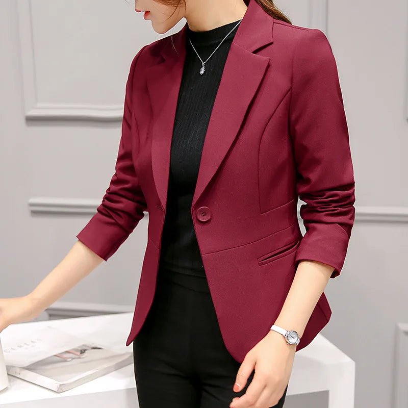 Elegant blazer and pant set styled separately, showcasing the versatility of the pieces for casual and formal outfits