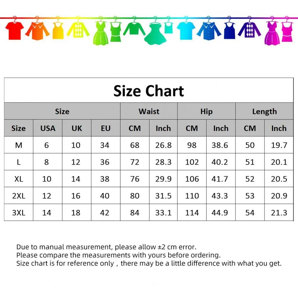 Chart of Multi-Pocket Baggy Streetwear Shorts with breathable fabric.