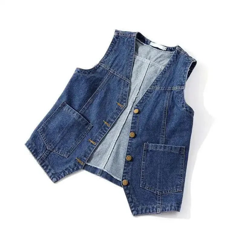Women's Denim Sleeveless Vest - Spring/Summer - CasualFlowshop
