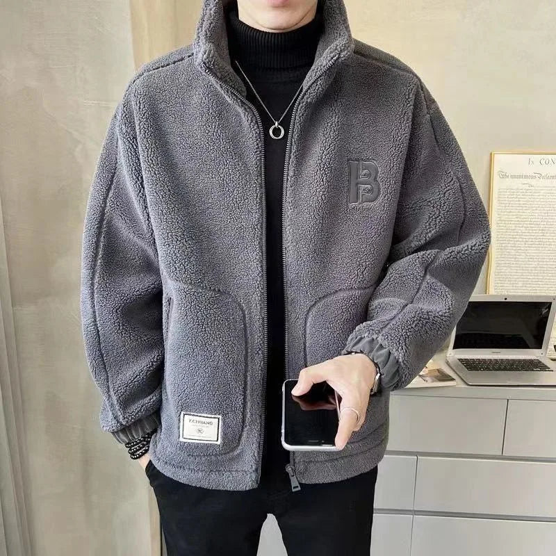 Trendy Male Oversized Jacket Coat - Stylish and comfortable outerwear for casual wear.