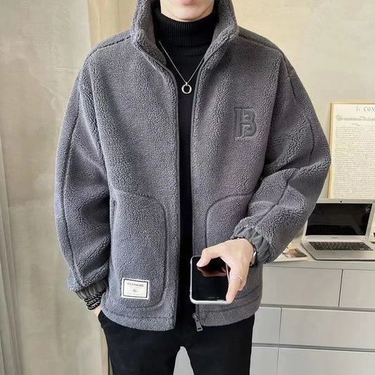 Trendy Male Oversized Jacket Coat - Stylish and comfortable outerwear for casual wear.