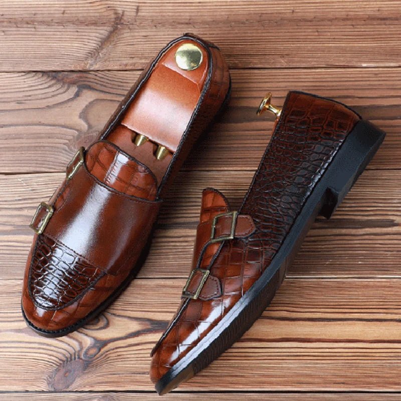 Luxury Crocodile Pattern Loafers for Men - CasualFlowshop
