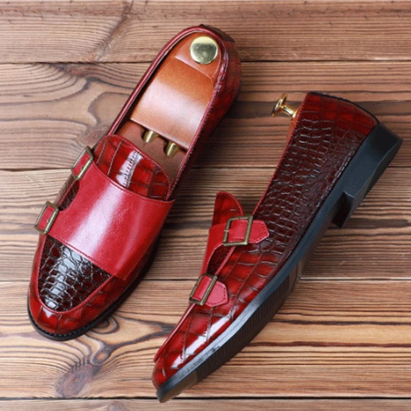 Luxury Crocodile Pattern Loafers for Men - CasualFlowshop
