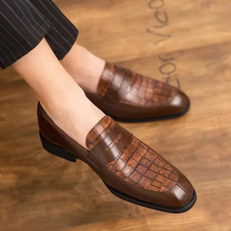 Luxury New Men's British Crocodile Shoes - CasualFlowshop