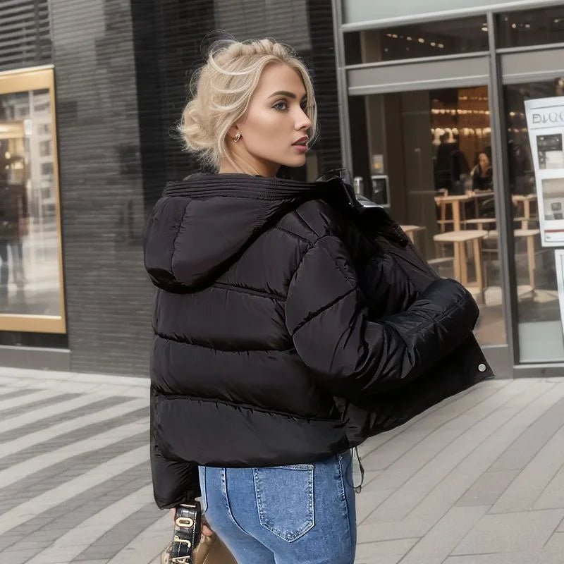 Image of Women's Warm Short Cotton Jacket - At casualflowshop