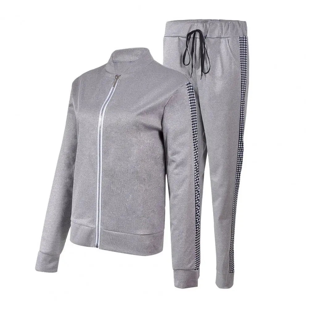 Women's Athleisure Set – Dot Turtleneck Sweatshirt & Slim Joggers | CasualFlowshop