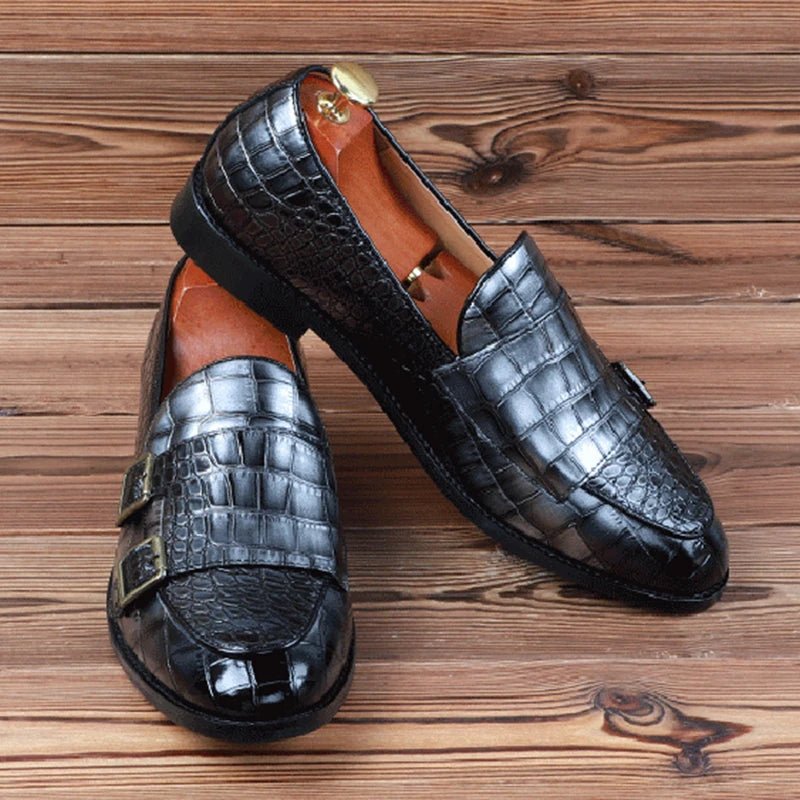 Luxury Crocodile Pattern Loafers for Men - CasualFlowshop