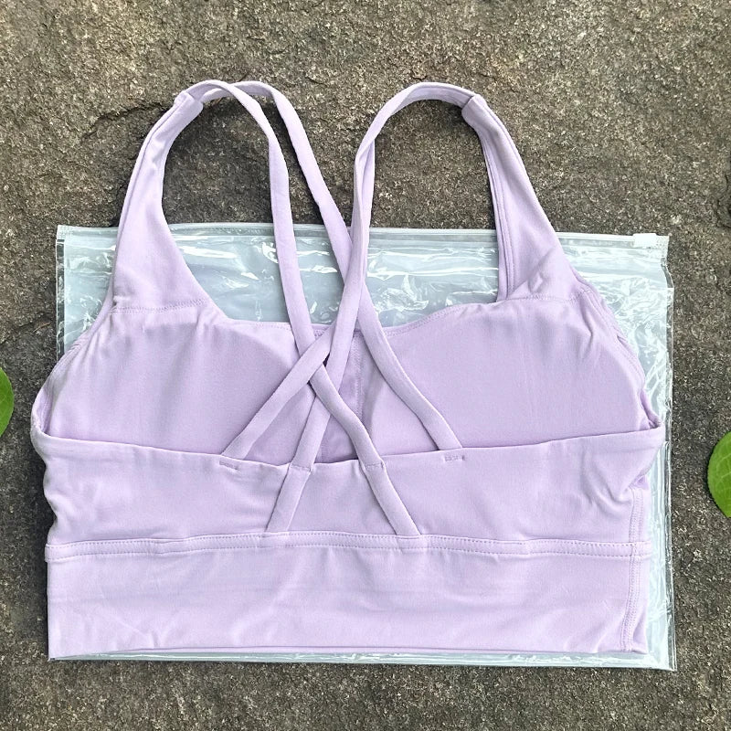 2Pcs Crisscross Sports Bra Set – Breathable & Supportive Fitness Wear for Women - CasualFlowshop