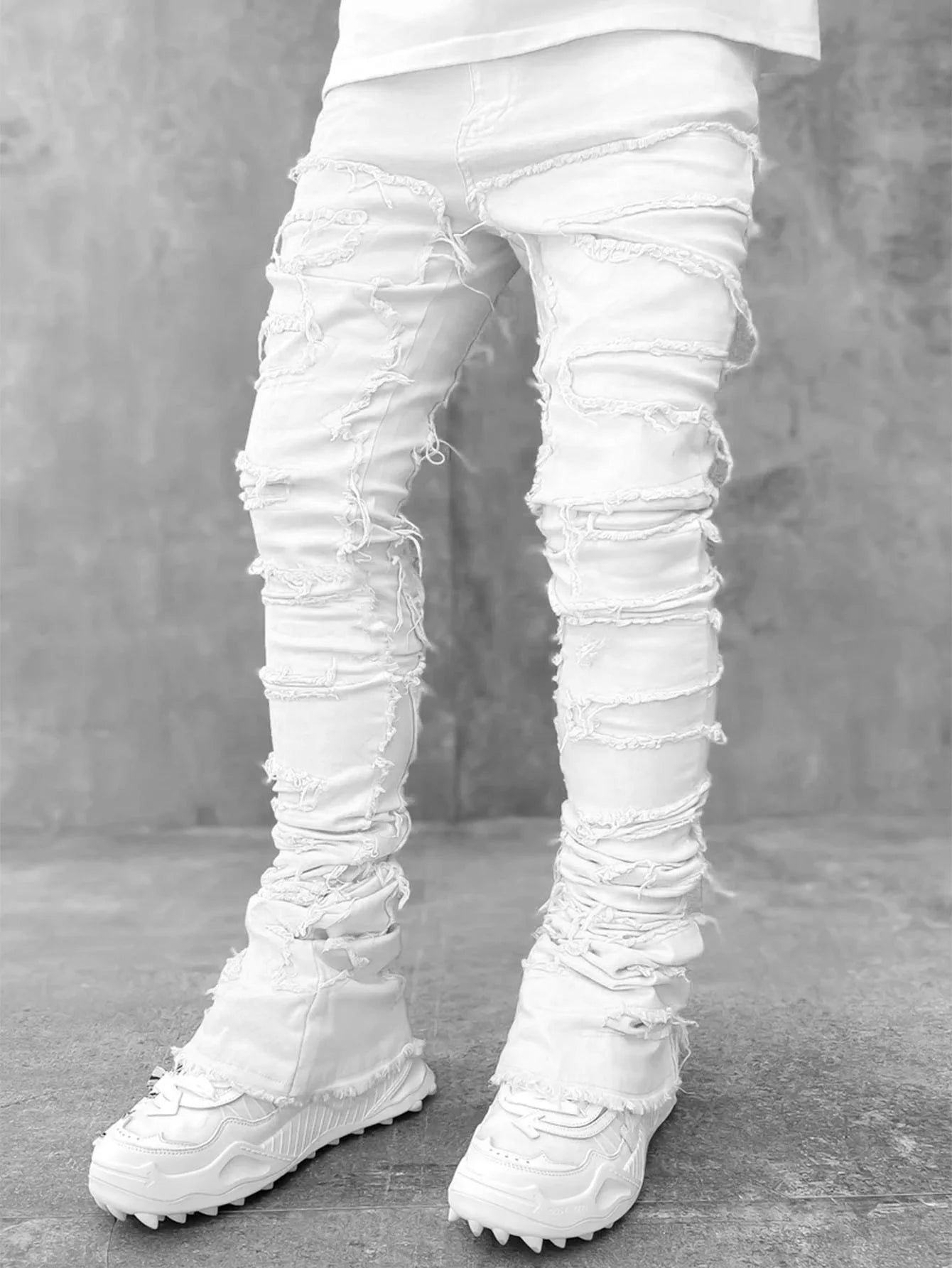 image of the Men's Creative Tassel Straight Leg Jeans - Casualflowshop