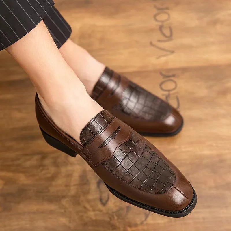 Luxury New Men's British Crocodile Shoes - CasualFlowshop