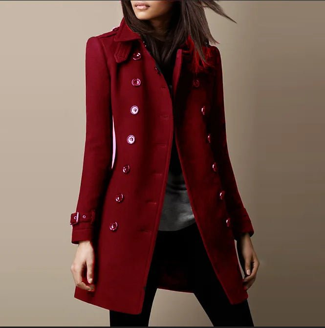 Wear Elegant with Women's Vintage Long Sleeve Coats - CasualFlowshop