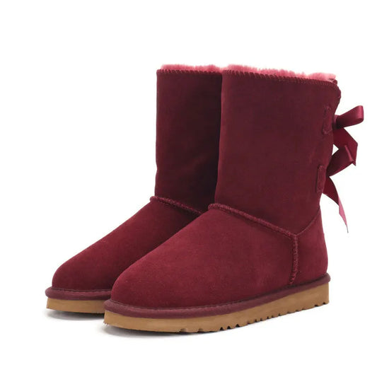 Deluxe Soft Fur Snow Women's Boots Winter Set with Matching Accessories - Boots-CasualFlowshop 
