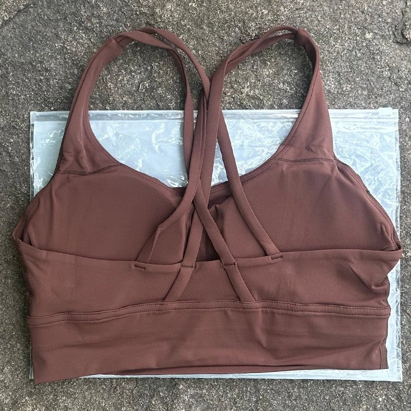 2Pcs Crisscross Sports Bra Set – Breathable & Supportive Fitness Wear for Women - CasualFlowshop