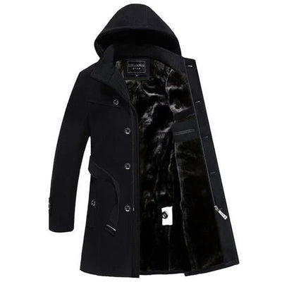 Men’s Classic Wool Overcoat – Elegant Warmth for Winter
