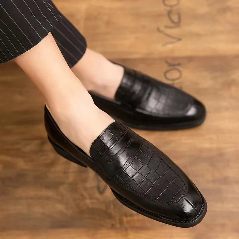Luxury New Men's British Crocodile Shoes - CasualFlowshop