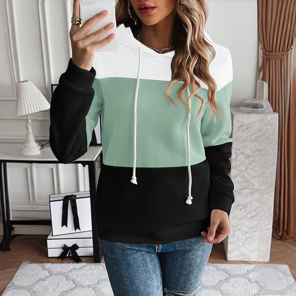 Women's Stripe - Detailed Hoodie and Pants Combo - CasualFlowshop