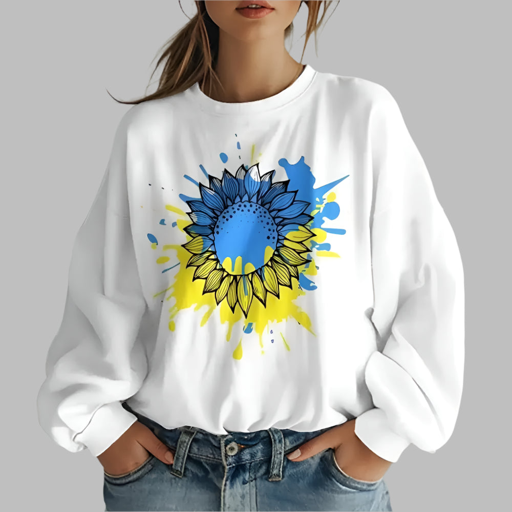 Image of Ukrainian Folk Print Oversized Hoodie at Casualflowshop