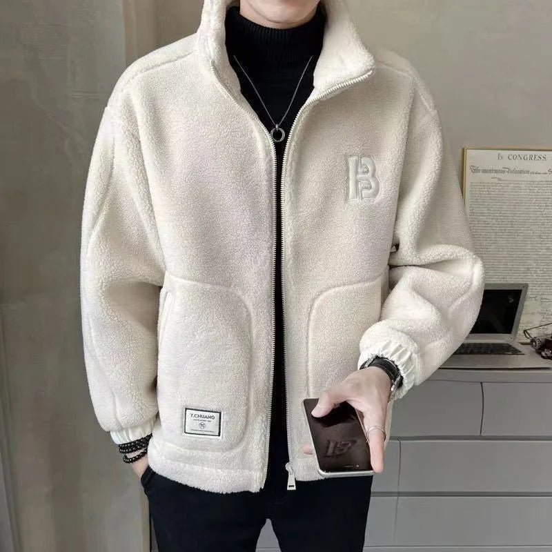 Trendy Male Oversized Jacket Coat - Stylish and comfortable outerwear for casual wear.