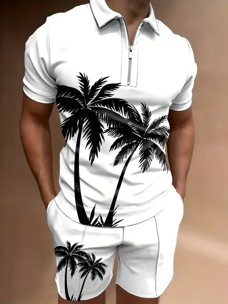Men's Casual Beach Shorts Set – Lightweight 2 - Piece Outfit for Summer Comfort and Style - CasualFlowshop