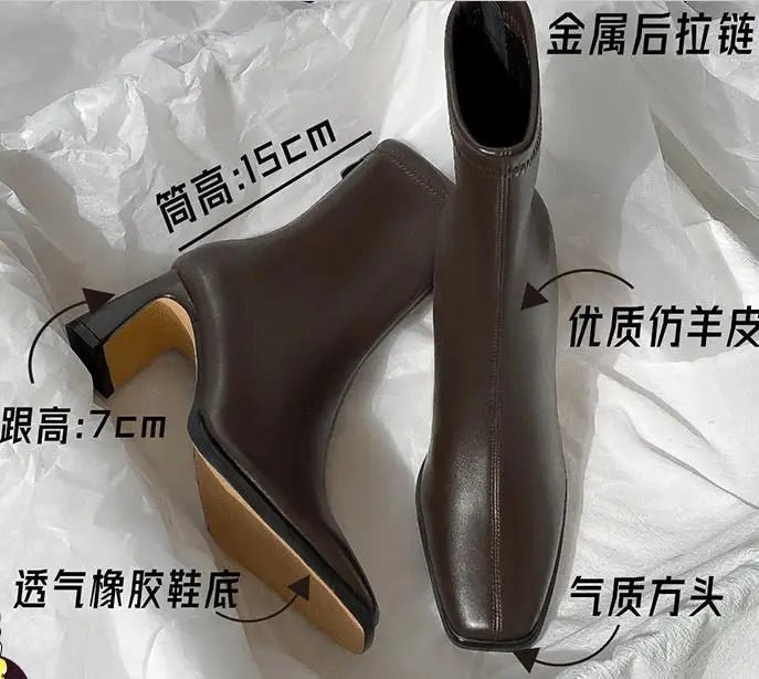 High heeled women's short boots for any occasion - CasualFlowshop