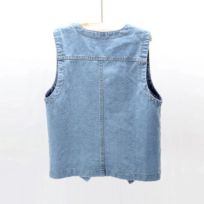 Women's Denim Sleeveless Vest - Spring/Summer - CasualFlowshop