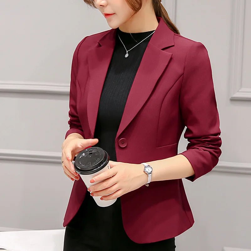 Elegant blazer and pant set styled separately, showcasing the versatility of the pieces for casual and formal outfits
