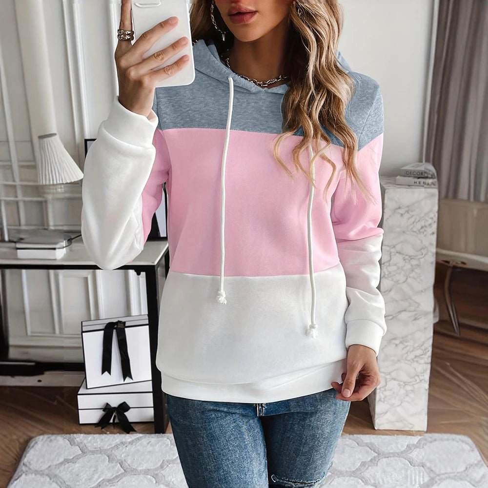 Women's Stripe - Detailed Hoodie and Pants Combo - CasualFlowshop