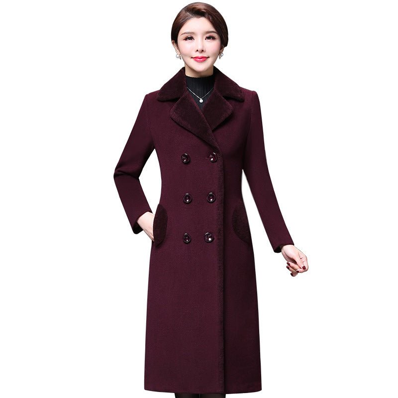 Women's Classic Woolen Coat - Warm and stylish winter outerwear - Casualflowshop