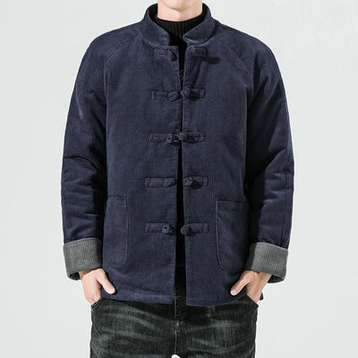 Men’s Corduroy Cotton-Padded Jacket – Vintage Warm Fall Coat