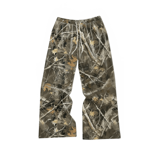 Men’s Vintage Camo Wide Leg Pants – Casual Baggy Streetwear - CasualFlowshop