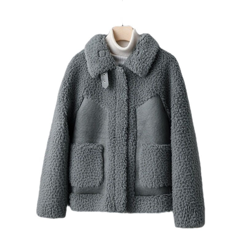 Chenille Fur Coat – Stylish stitched design for women
